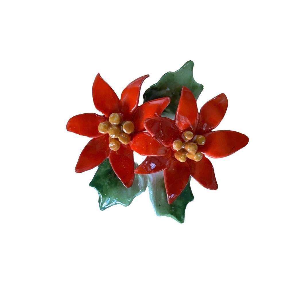 Royal Albert Bone China Poinsettia Holiday Ornament Christmas  Decoration